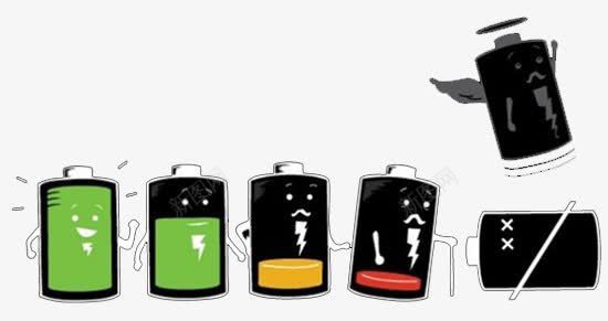 卡通电源png免抠素材_新图网 https://ixintu.com 五个 充电的过程 卡通 可爱 无电 满电 电源 自动断电