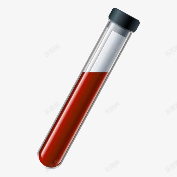验血png免抠素材_新图网 https://ixintu.com 玻璃瓶 玻璃管 管子 红色的血 血