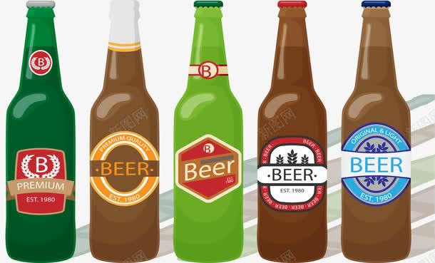 不同颜色的啤酒瓶png免抠素材_新图网 https://ixintu.com 啤酒 啤酒标签 啤酒瓶 多种多样
