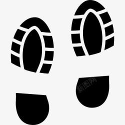 鞋特殊形状脚印图标高清图片