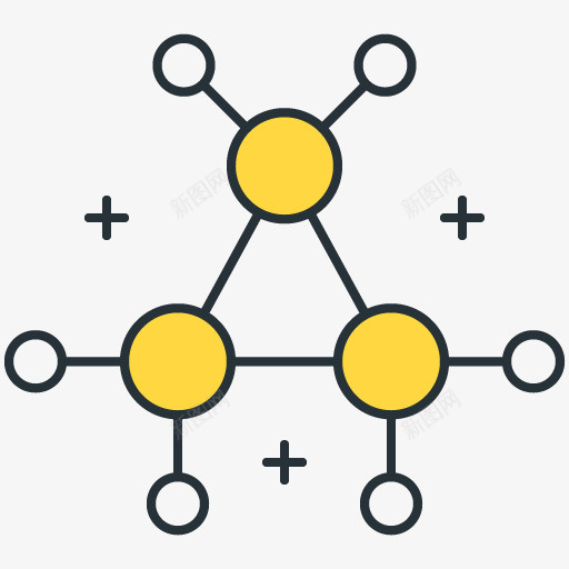 分子小巧比特币图标png_新图网 https://ixintu.com 个性 加号 可爱 小型 小巧 新颖 时尚 比特币图标 离子分子 简单 粒子