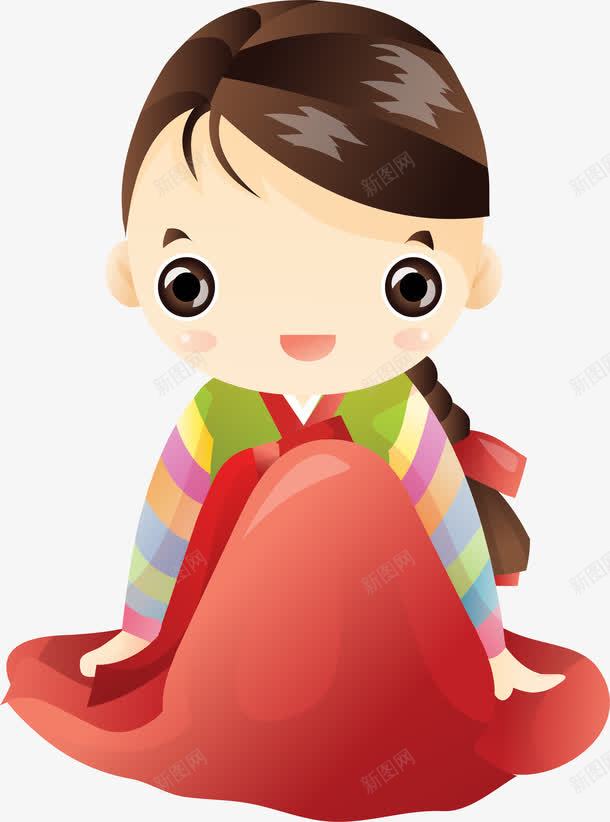 韩国风格卡通娃娃png免抠素材_新图网 https://ixintu.com 卡通娃娃 娃娃 韩国娃娃 韩国服装 韩服