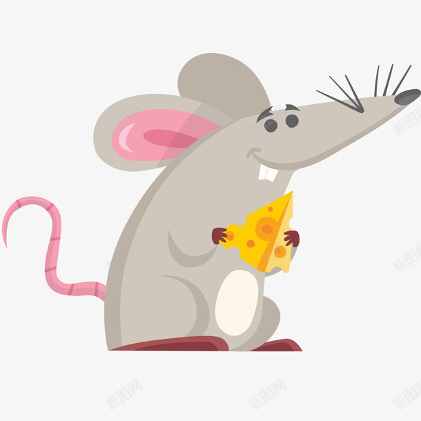拿着奶酪的老鼠动物矢量图ai免抠素材_新图网 https://ixintu.com 动物设计 卡通 可爱 奶酪 灰色 牙齿 矢量图 老鼠 老鼠生日