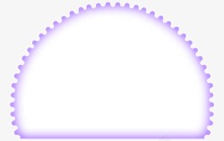 半圆形边框紫色发光半圆形高清图片