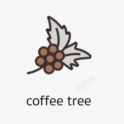 棕色相关可爱的咖啡果子图标高清图片
