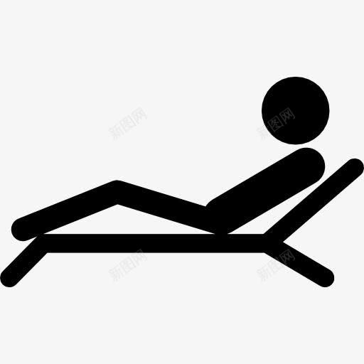人躺在躺椅上一个温泉图标png_新图网 https://ixintu.com SPA 人 休息 侧视图 放松 水疗和放松 说谎 躺椅