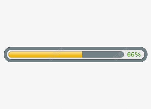 黄色百分比进度条png免抠素材_新图网 https://ixintu.com UI 百分比 进度条 黄色