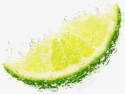 水滴气泡水中青柠檬高清图片