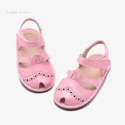 优雅童鞋粉色韩版女童鞋高清图片