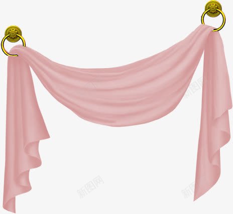 粉色婚礼装饰门帘png免抠素材_新图网 https://ixintu.com 布艺 粉色 纱布 装饰