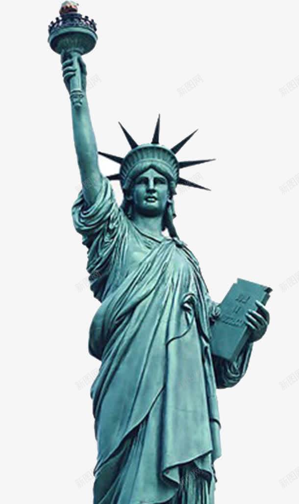 自由女神像复古装饰png免抠素材_新图网 https://ixintu.com 古典 复古 旅行 自由女神 雕像