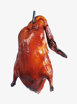 一只鸭吊烤鸭高清图片