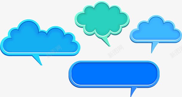 对话框泡泡png免抠素材_新图网 https://ixintu.com 云朵 创意 卷边 对话框 对话泡泡 异形 设计 透明