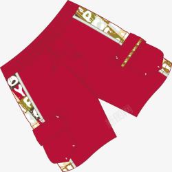 服装业红色短裤时装潮流素材