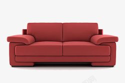 红色布艺沙发素材