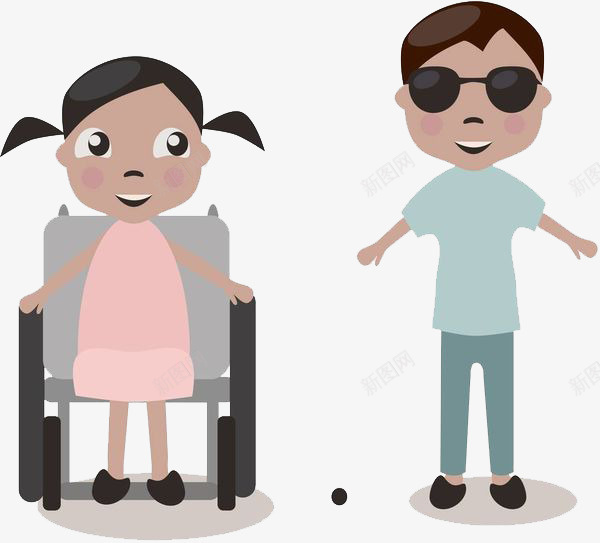 残疾人与盲人png免抠素材_新图网 https://ixintu.com 卡通 坏掉的眼睛 失去视觉 残疾人 盲人 看不见 瞎 瞎子 视力障碍 轮椅