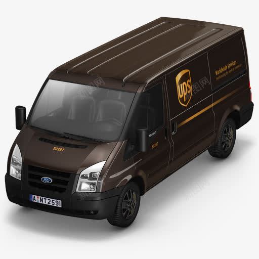 UPS货车前面图标png_新图网 https://ixintu.com front lorry transport truck ups van 前面 卡车 联合包裹 范 运输 长头货车