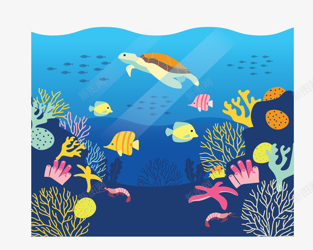 美丽海洋海底世界png免抠素材_新图网 https://ixintu.com 海底世界 海洋 海洋世界 海洋生物 矢量png 美丽海底
