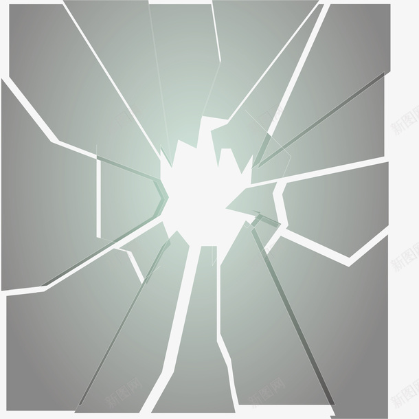 玻璃破碎装饰效果图png免抠素材_新图网 https://ixintu.com 打碎 爆炸 玻璃 玻璃洞 破碎 破裂 装饰效果