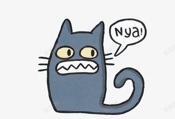 惊呆着的小猫png免抠素材_新图网 https://ixintu.com 卡通 惊讶 牙齿 绘画 表情