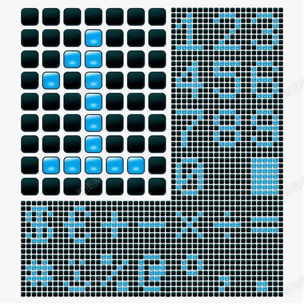 数字LED显示png免抠素材_新图网 https://ixintu.com LED数字 LED显示 字体 数字 方块 网格