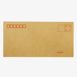 邮局印章简约加厚牛皮纸信封高清图片