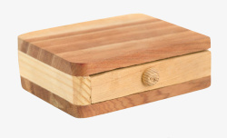 卡其色光滑抽拉式的复古木盒实物素材