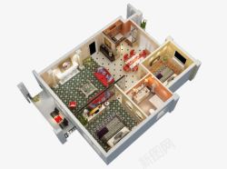 房地产效果图3D户型效果图高清图片