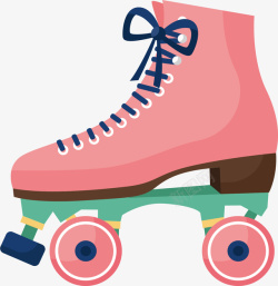 单排熘冰鞋粉色旱冰鞋矢量图高清图片