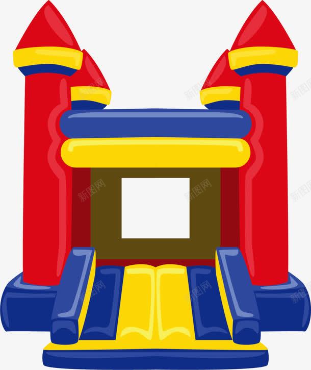 红色立体充气城堡png免抠素材_新图网 https://ixintu.com 6月1号 儿童节 充气城堡 六一节 游乐设施 玩耍 童趣 红色城堡