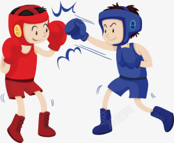 卡通拳击对手拳击运动矢量图高清图片