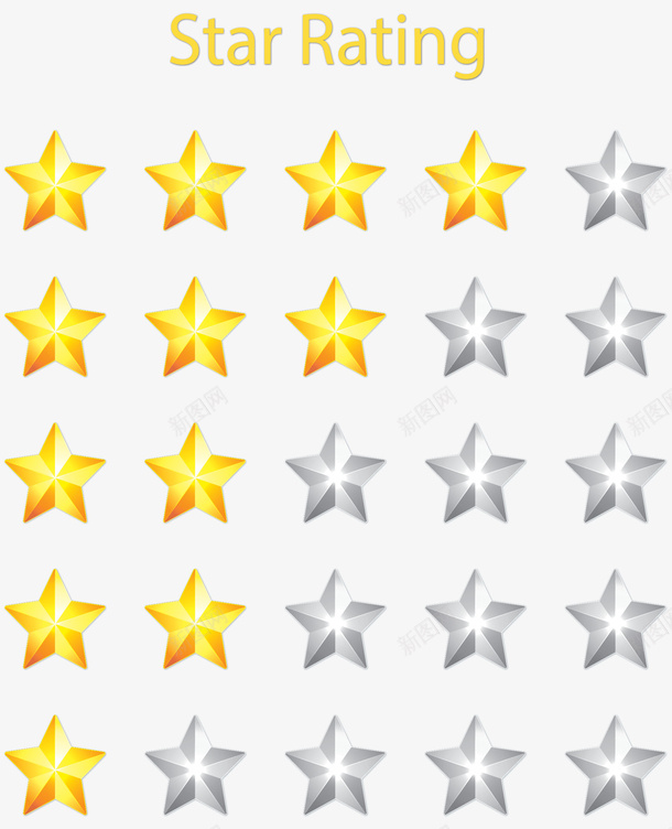 金色星星评分系统png免抠素材_新图网 https://ixintu.com 5星评分 打分系统 星级 矢量png 评分 评分系统 金色星星