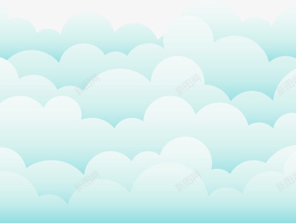 可爱的云朵png免抠素材_新图网 https://ixintu.com 免费png素材 淡蓝色云朵 白云