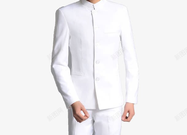 人体模特png免抠素材_新图网 https://ixintu.com 中山装 套装 男士 白色