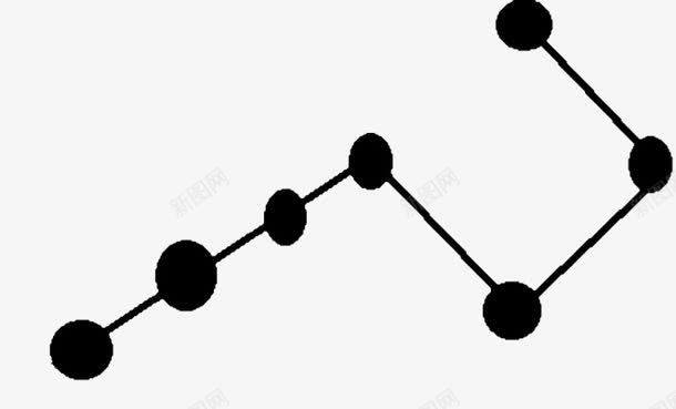 北斗七星png免抠素材_新图网 https://ixintu.com 圆点 素材 连接 黑色