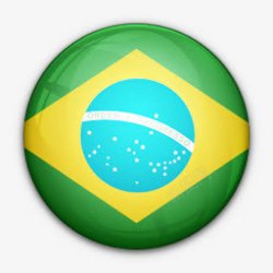 Brazil巴西国旗对世界标志图标高清图片