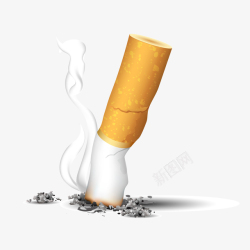 简洁禁烟卡通香烟素材