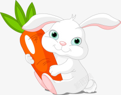 爱吃胡萝卜的小兔子小兔子矢量图高清图片