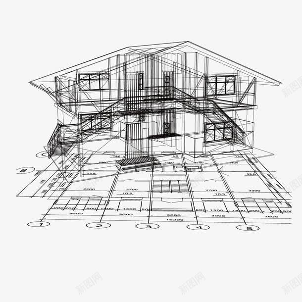 楼层线图png免抠素材_新图网 https://ixintu.com 建筑 手绘 楼层 楼层图 线稿