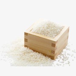 木盒装大米大米高清图片