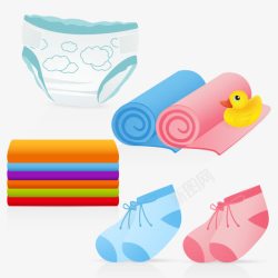 彩色毛巾彩色婴儿用品高清图片