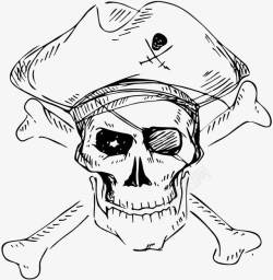 线稿海盗标志插画素材