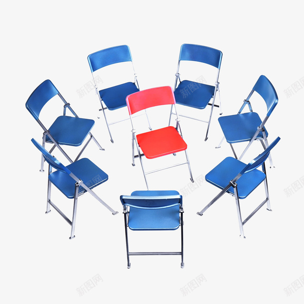 蓝色和红色椅子摄影png免抠素材_新图网 https://ixintu.com 商务会面 团队建设 围绕 坐位 坐席 实物 尴尬处境 座位 座椅 折叠椅 椅子 沟通 红色 蓝色 蓝色和红色椅子摄影 讨论 面试