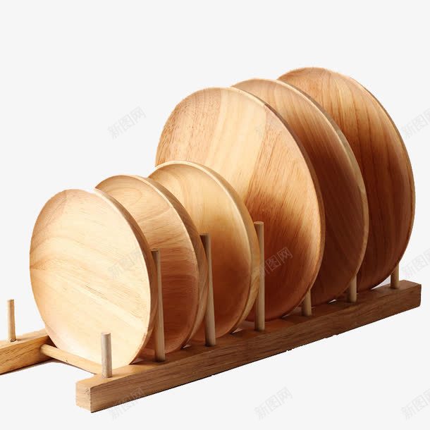 一摞实木盘子png免抠素材_新图网 https://ixintu.com 产品实物 创意 实木 木制品 木纹 木质 盘子 纹路 餐具