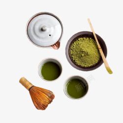花型茶碗茶日本茶道茶具组合高清图片