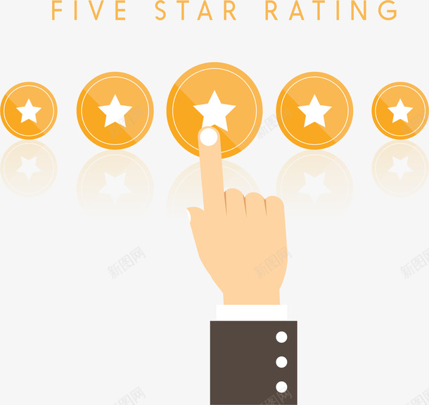 手指点击星星评分png免抠素材_新图网 https://ixintu.com 5星评分 手指点击 打分 打分系统 星星评分 点击评分 矢量png 评分