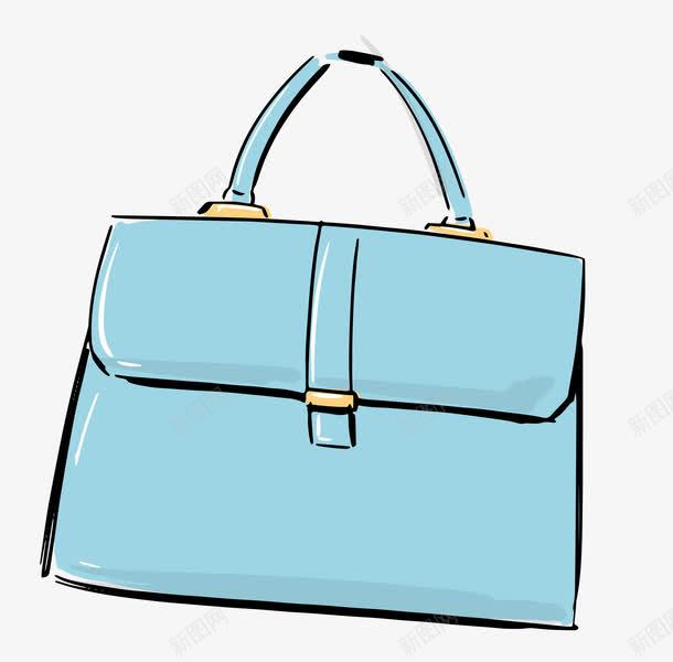 蓝色包包png免抠素材_新图网 https://ixintu.com 卡通包包 手提包 皮包 蓝色