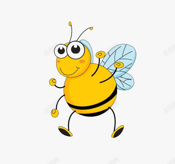 快乐的小蜜蜂png免抠素材_新图网 https://ixintu.com 勤劳 小蜜蜂 手绘小蜜蜂 昆虫 采蜜 黄色 黄色小蜜蜂