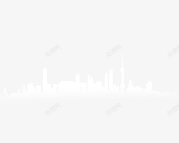 白色城市轮廓图png免抠素材_新图网 https://ixintu.com 城市 建筑 白色 轮廓图 通用图案