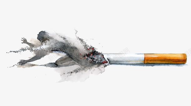 创意的吸烟危害健康png免抠素材_新图网 https://ixintu.com 创意 危害 吸烟 摧毁的人形